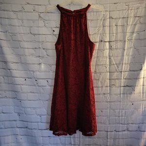 Sky Plus, Junior Size 1X,  Red Wine Sleeveless Dress